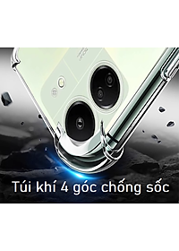 Ốp lưng cho Xiaomi Redmi 13C dẻo trong TPU chống sốc 4 góc cạnh, bảo vệ camera Kai Nguyễn( Hàng chính hãng)