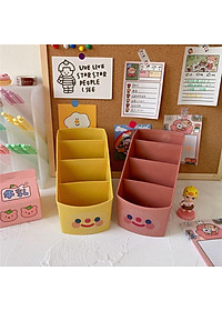 Hộp bút đa năng nhiều ngăn hộp đựng bút để bàn nhựa kiểu Hàn Quốc decor phòng