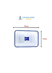 [TẶNG KHAY RÁO NƯỚC] Hộp Đựng Thực Phẩm VIETSON 2400ml Nắp Khóa 4 Cạnh Kín Hơi
