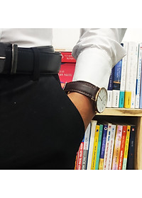 Dây đồng hồ da bò Bụi Leather D101- Da thật khâu tay thủ công cao cấp - Bảo hành 12 tháng