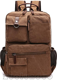 Balo nam thời trang vải canvas  phong cách mới- đi làm, đi học,đi chơi,đựng laptop (15,6")