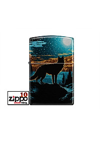 Bật lửa Zippo 46252 Moonlight Wolf Design - Chính hãng 100%