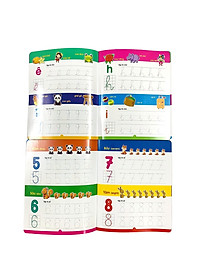 Bộ Vở Viết Xóa Được - Wipe Clean Luyện Viết, Làm Toán Không Sợ Sai ( Bộ 5 Cuốn) - Tặng Kèm 2 Bút