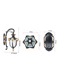 Đèn tường LONSA phong cách cổ điển trang trí nội, ngoại thất sang trọng - kèm bóng LED chuyên dụng (6682).