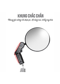 Gương Kính Chiếu Hậu Xe Đạp GXD-ML03 cho xe đạp có lỗ tay cầm phi 18-22mm xoay 360 Độ giúp quan sát phía sau xe đạp  (Mặt Gương Cầu Lồi) - Mai Lee
