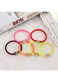 100 dây thun chun buộc tóc hạt kim loại phong cách Hàn Quốc nhiều màu mẫu ngẫu nhiên