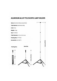 Đồ cắm trại giá treo đèn 3 chân Naturehike campoutvn NH17D015-J du lịch dã ngoại 1m94 xếp gọn chắn chắn có cọc giữ chân khi có gió A113