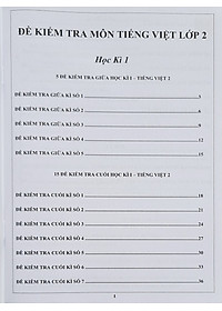 Combo Sách - Đề kiểm tra Tiếng Việt 2 học kì I + II