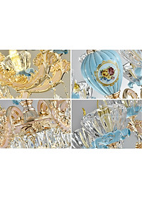 Đèn chùm ALACA pha lê trang trí nội thất sang trọng 15 tay - kèm bóng LED chuyên dụng