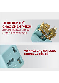 Ổ chia điện đầu nối thông minh P15 SOPOKA 1 chia 2 cửa có ổ cắm 3 chấu tiện lợi