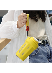 Cốc Giữ Nhiệt Teement Inox 316 Cách Nhiệt, Dung Tích 480ml, Có Dây Cầm Tay Chắn Chắn - Hàng Chính Hãng