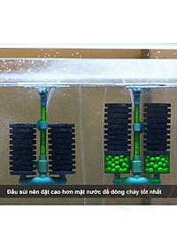 Lọc bio đôi Qanvee QS 100, 200, 100A, 200A lọc sủi vi sinh kèm hộp chứa vật liệu lọc bể cá tép