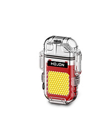 Vỏ Hột Quẹt Hojon F33 Plasma 2 Tia Sạc USB Kiêm Đèn Pin Siêu Sáng Chống Nước Cực Tốt - Nhiều Màu