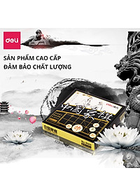 Bàn cờ tướng Deli bằng giấy kèm quân cờ nhựa giúp phát triển trí tuệ - 9565