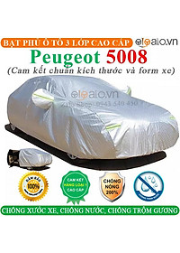 Bạt trùm che phủ xe ô tô Peugeot 5008 3 Lớp Cao Cấp Chống Nắng Nóng Chống Nước Chống Cháy Chống Bụi