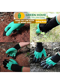 Găng tay làm vườn, có móng vuốt, độ bền cao, chống thấm nước, đào, xới đất, dễ vệ sinh |Greenhome