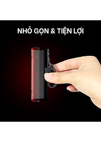 Đèn đuôi nhấp nháy đèn cảnh báo sau cho xe đạp thể thao màu đỏ A02 siêu sáng, chống nước, thời gian sáng lên đến 200h Mai Lee