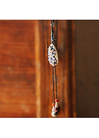 Vòng cổ gốm đắp hoa nổi sang trọng VGOM56