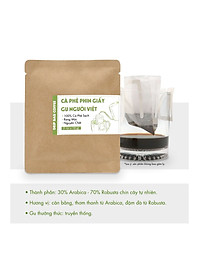Cà phê phin giấy Gu Người Việt DalatFarm - Hộp 10 túi x 10 g