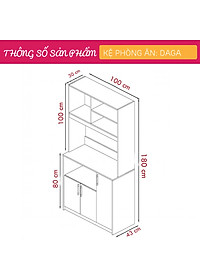 Tủ nhà bếp gia đình bằng gỗ công nghiệp MDF phủ melamine SMLIFE Dagas