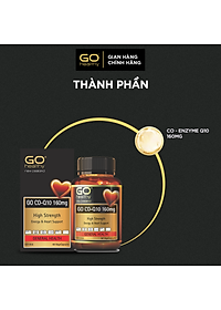 GO CO Q10 160MG 30 VIÊN - Viên uống bổ tim nhập khẩu chính hãng GO Healthy New Zealand