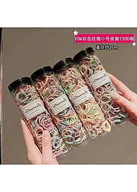 HỘP 300 CHUN BUỘC TÓC XOẮN SỢI NHỎ KHÔNG LÀM ĐAU TÓC CHO BÉ