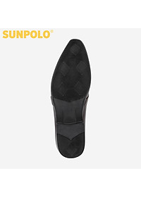 Giày tây nam da bò đế cao su mũi nhọn SUNPOLO TAY-07