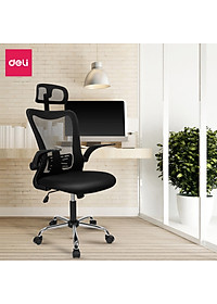 Ghế Xoay Văn Phòng Lưới Làm Việc Công Thái Học Deli - Tay Gập Thông Minh, Có Chỉnh Lưng, Lưới Thoáng Khí, Chân Xoay Tiện Ích, Đệm Ghế Êm Aí, Nhiều Màu - Phù Hợp Học Sinh, Văn Phòng, Game Thủ, Gaming - Hàng chính hãng