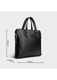 Cặp Công Sở Lata ( Thời trang nam basic đựng laptop 14,6 inch - Cặp da CA28 )