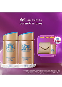 Bộ đôi 2 Kem chống nắng dạng sữa dưỡng da bảo vệ hoàn hảo Anessa Perfect UV Sunscreen Skincare Milk SPF 50+ PA++++ 60ml