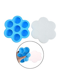Silicone Infant Breast Milk Freezer Tray Weaning 7 Grids w/ Lid Crisper Ice Mould for Vegetable & Fruit Purees