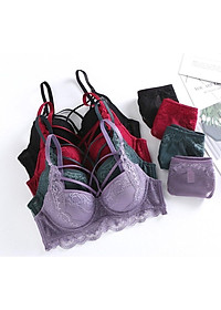 Bộ Đồ Lót Có Gọng Nâng Ngực Ren Lưới Sexy B187