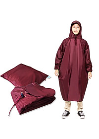 Áo Mưa kín người Không Xẻ Tà Vải Dù Hàng Cao Cấp Chống Thấm Cực Tốt, Áo Mưa Đi Xe Máy