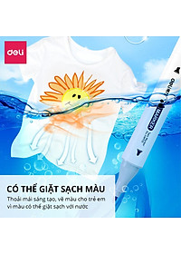 Bút Màu Marker Deli Họa Cụ Tô Màu Dạ An Toàn Cho Trẻ Em Kèm Túi Vải Họa Cụ Vẽ Tranh Cao Cấp 30/40/60/80 Màu - Phù Hợp Tô Màu Vẽ Tranh Manga Anime - HM900