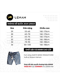 Quần Short Jean nam Leman xanh trơn JL05 - Slim Form