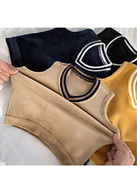 Áo gile nhung cổ tim cho bé trai bé gái, hàng Quảng Châu chuẩn, chất nhung mịn đẹp dày ấm, mẫu mới Thu Đông 2024 | MA01