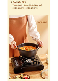 Bộ nồi chảo chống dính Konka Mẫu Mới thép tôi bóng, chống dính chống mài mòn-Hàng nhập khẩu