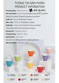 Ly sứ Origami Espresso Cup 90ml uống trà cà phê