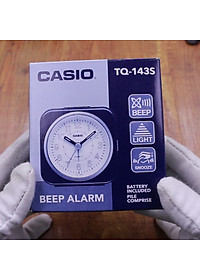 Đồng Hồ Để Bàn Casio TQ-143S-4DF - Có Đèn - Báo Thức - Kích Thước ( 7.7×7.6×3.8 cm )