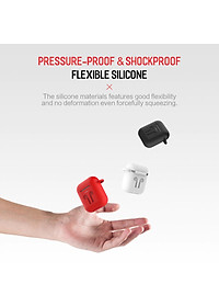Bao case silicon cho Apple Airpods 1 / 2 hiệu Rock Carying Case (Đính kèm dây nối chống mất) - Hàng nhập khẩu