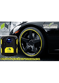 MÁY BƠM LỐP Ô TÔ TỰ NGẮT TOMORI 12V AC-01 (Bảo hành 12 tháng)