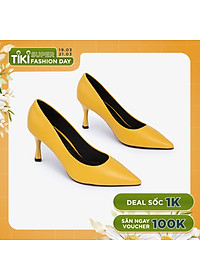 Giày Cao Gót 7cm Basic Mũi Nhọn Êm Chân Màu Đen X457