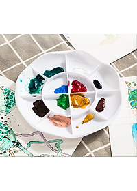 Khay pha màu  lalunavn, họa cụ vẽ , khay màu nước  - B55