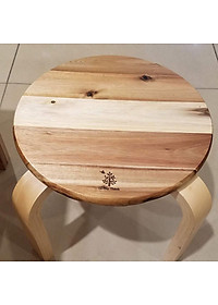 Ghế đẩu tròn gỗ tràm - Ghế lắp ráp 29 x 29 x 24.5 - Gỗ Đức Thành - 13151