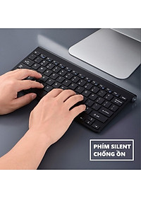 Bàn phím không dây mini W200S - đa kết nối bluetooth 5.0 + 3.0 + Usb wireless 2.4G hàng nhập khẩu