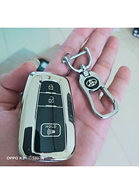 Bao chìa khoá ô tô xe Toyota Corolla CROSS nút silicon mạ crom Full hộp