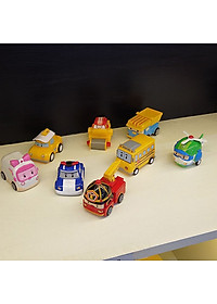 Xe ô tô đồ chơi cho bé chạy trớn mô hình nhân vật Poli và những người bạn