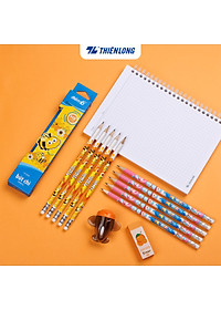 Hộp 10 Bút chì gỗ Thiên Long Điểm 10 TP-GP05 - Độ cứng HB - Viết êm, ngòi mềm hạn chế gãy