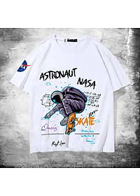 Áo thun nam nữ in hình phi hành gia phông unisex