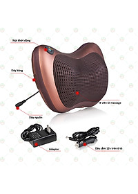 (Loại Tốt) Gối Mát Xa Massage KhoNCC Hàng Chính Hãng Vật Lý Trị Liệu Xua Tan Mệt Mỏi Cổ, Vai, Eo, Hông, Đùi  - KPD-5818-GMX8B